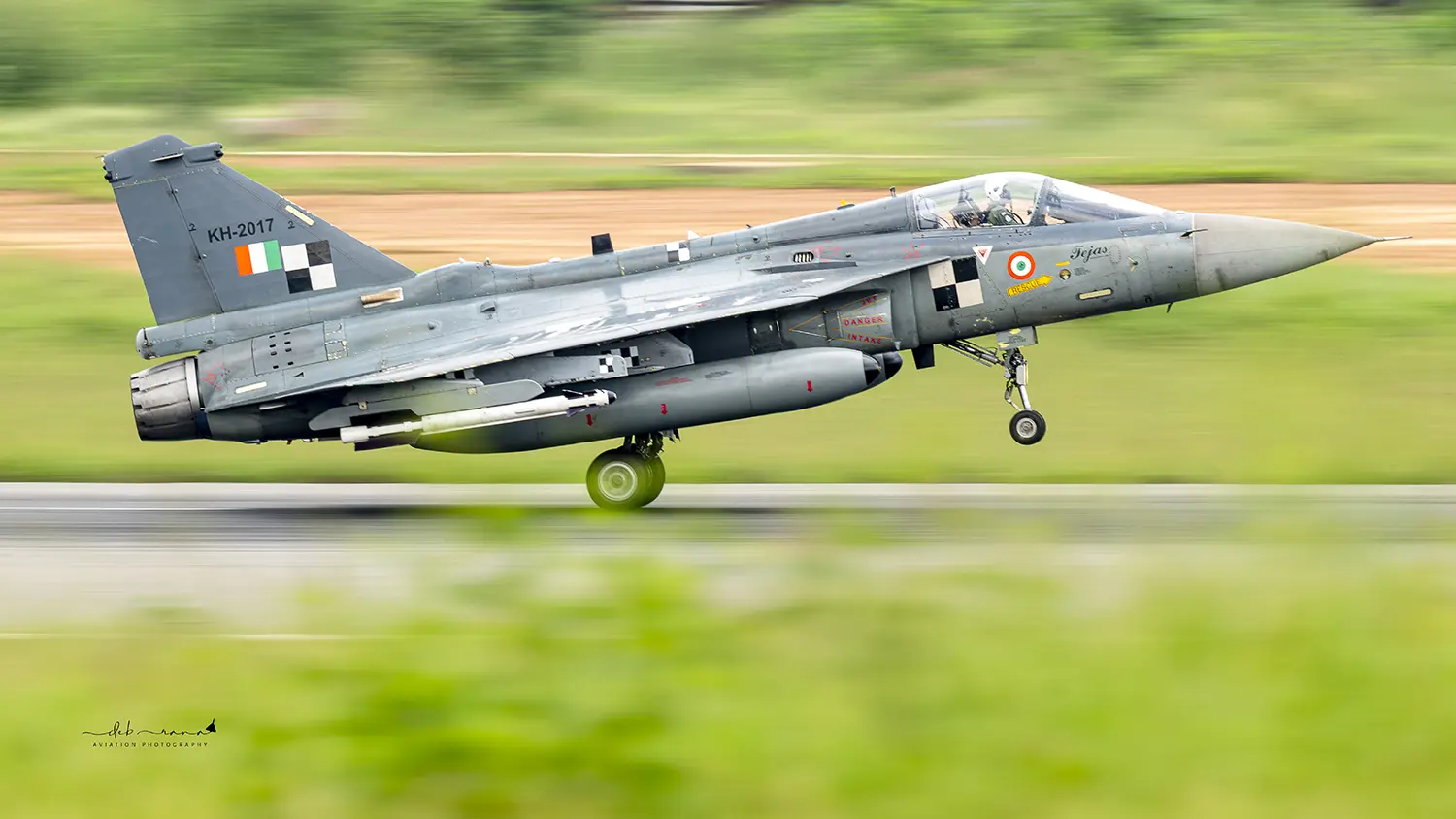 Modern fighter jet in flight operations