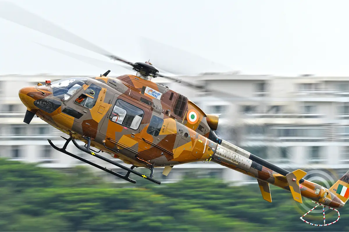 HAL helicopter in flight