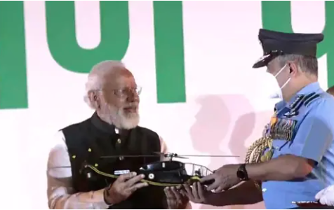 PM Modi hands over Light Combat Helicopters to IAF chief